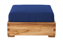 Chatsworth Teak Outdoor Ottoman. Sunbrella Cushion.