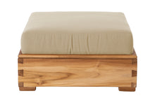 Chatsworth Teak Outdoor Ottoman. Sunbrella Cushion.