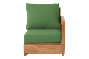 Chatsworth Teak Outdoor Right Arm Chair. Sunbrella Cushion