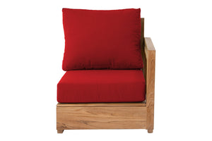 Chatsworth Teak Outdoor Right Arm Chair. Sunbrella Cushion