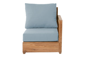 Chatsworth Teak Outdoor Right Arm Chair. Sunbrella Cushion