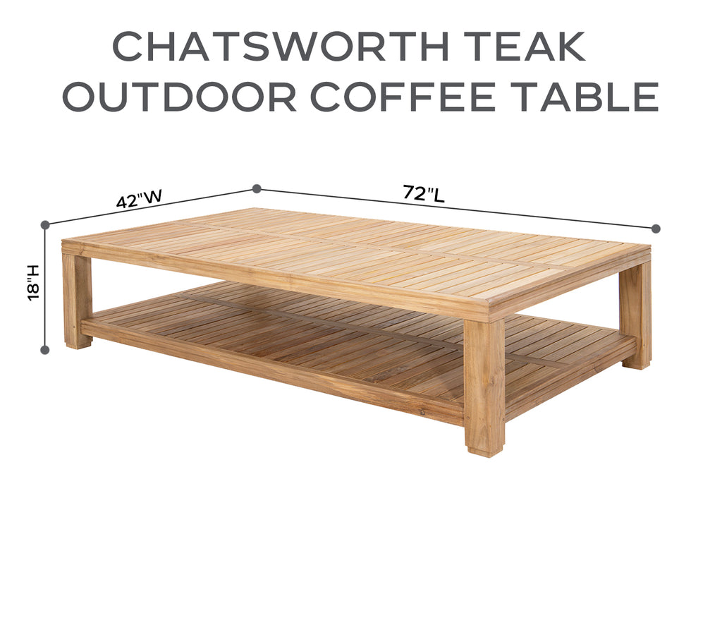 Teak Outdoor Coffee Table | Teak Furniture | Outdoor Table – Willow ...