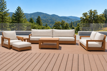 6 pc Chatsworth Teak Deluxe Sofa Deep Seating Set with 36" Coffee Table. Sunbrella Cushion