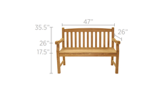 Classic 2 Seater Teak Outdoor Bench