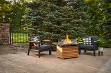 Outdoor Greatroom DAR-1224 Darien Concrete Top with Teak Gas Fire Pit Table