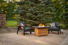 Outdoor Greatroom DAR-1224 Darien Concrete Top with Teak Gas Fire Pit Table