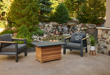 Outdoor Greatroom DAR-1224 Darien Concrete Top with Teak Gas Fire Pit Table