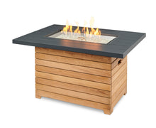 Outdoor Greatroom DAR-1224 Darien Concrete Top with Teak Gas Fire Pit Table