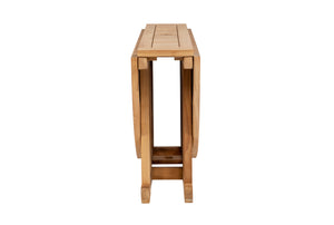7 pc Sailor Teak Dining Set with 60" Round Drop Leaf Table