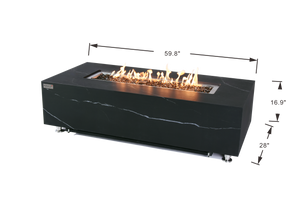 Varna Marble Porcelain Outdoor Fire Table