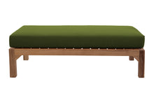 Huntington Outdoor Deluxe Teak Ottoman. Sunbrella Cushion.