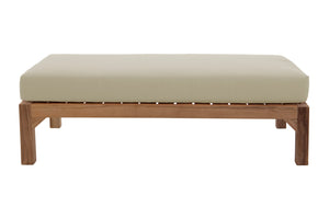 Monterey Outdoor Deluxe Teak Ottoman. Sunbrella Cushion.