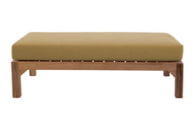 Monterey Outdoor Deluxe Teak Ottoman. Sunbrella Cushion.