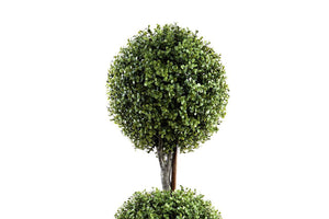 Enduraleaf 50"H Boxwood Ball Double Topiary