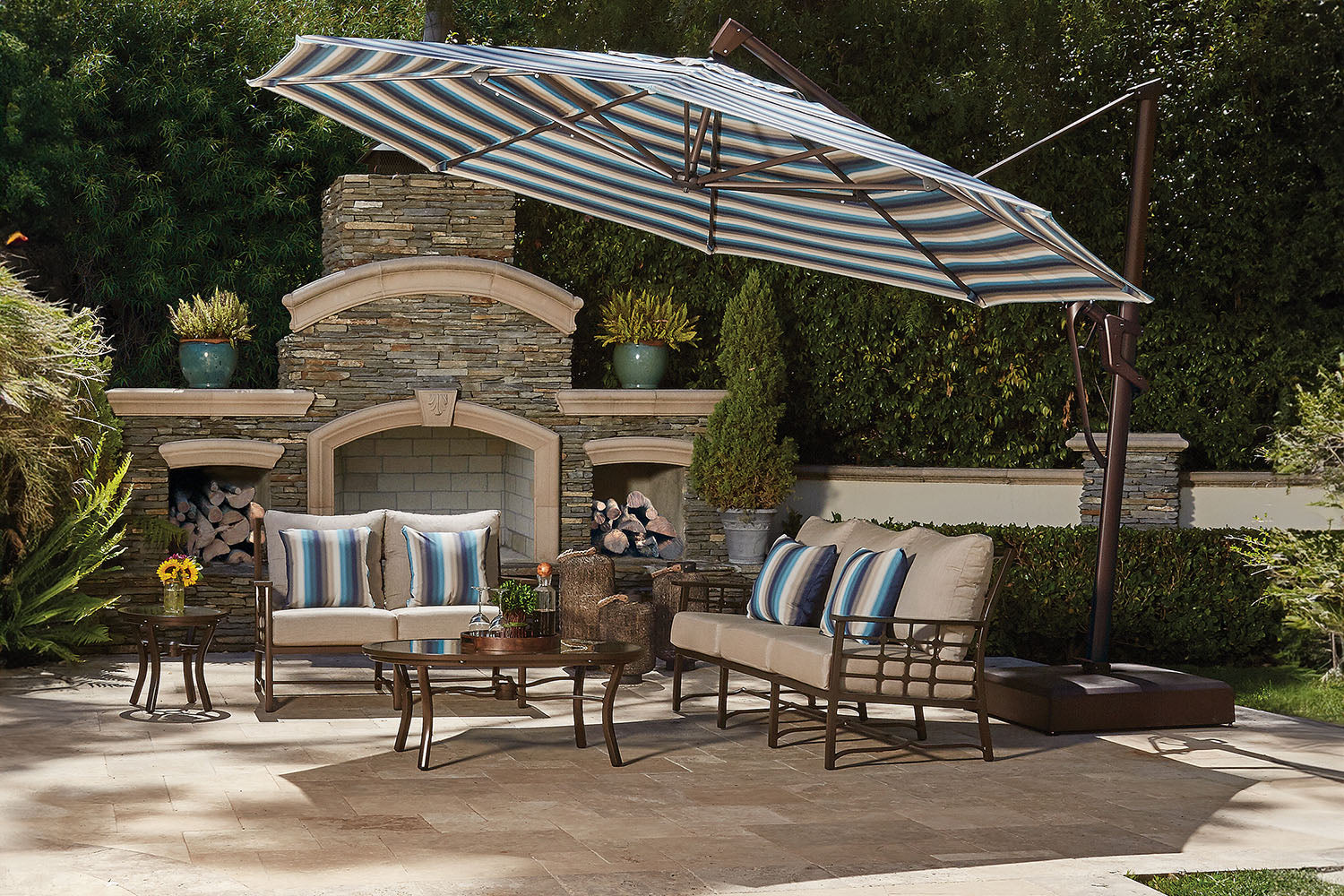 Treasure Garden 13' AKZ Cantilever Umbrella with Bronze Frame Treasure Garden 13' AKZ Cantilever Umbrella with Bronze Frame