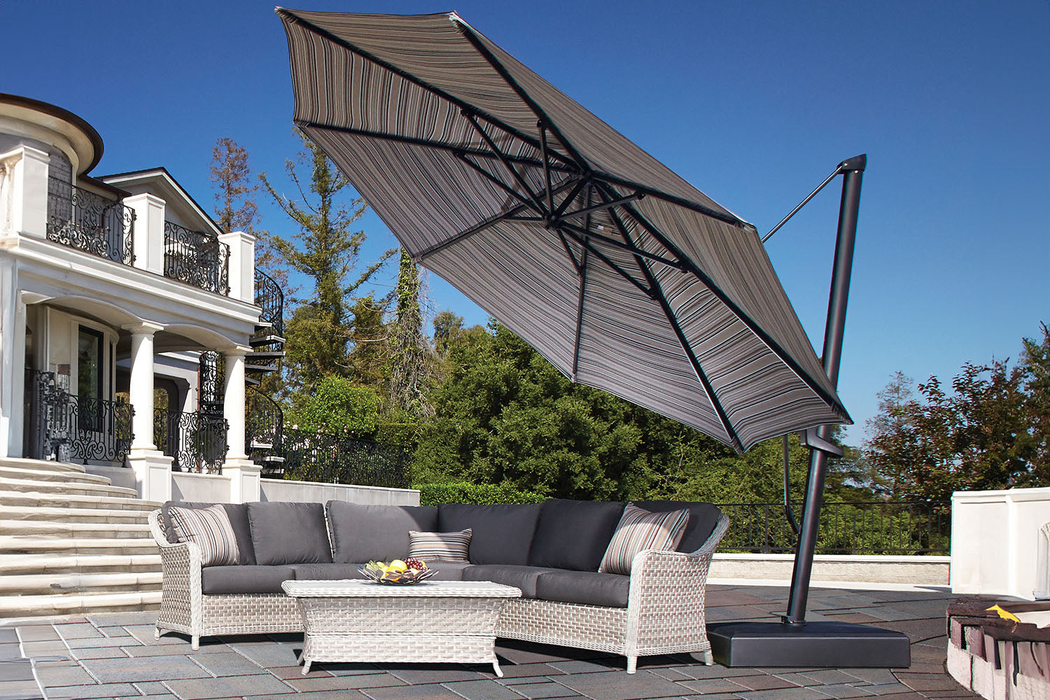 Treasure Garden 13' AKZ Cantilever Umbrella with Bronze Frame Treasure Garden 13' AKZ Cantilever Umbrella with Bronze Frame