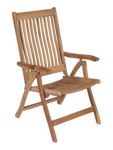 Royal Teak Estate Outdoors Reclining Arm Chair