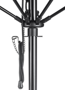 6.5'x6.5' Square Monterey Pulley Lift Fiberglass Market Umbrella