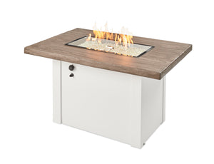 Outdoor Greatroom HVW-1224 White Havenwood Concrete Linear Gas Fire Pit Table