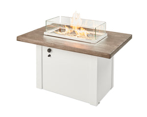 Outdoor Greatroom HVW-1224 White Havenwood Concrete Linear Gas Fire Pit Table