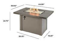 Outdoor Greatroom HVG-1224 Grey Havenwood Concrete Linear Gas Fire Pit Table
