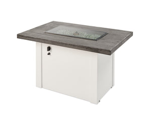 Outdoor Greatroom HVW-1224 White Havenwood Concrete Linear Gas Fire Pit Table