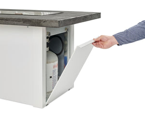 Outdoor Greatroom HVW-1224 White Havenwood Concrete Linear Gas Fire Pit Table