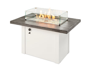 Outdoor Greatroom HVW-1224 White Havenwood Concrete Linear Gas Fire Pit Table