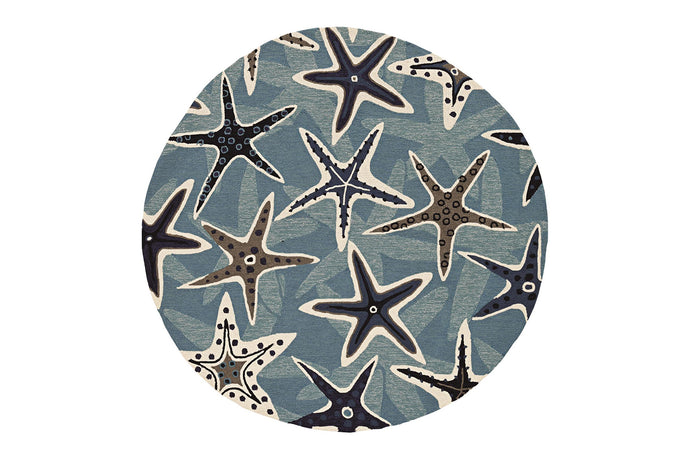KAS Harbor Blue Sands Round Indoor/Outdoor Rug