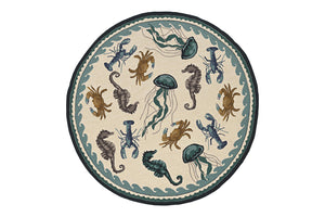 KAS Harbor Beach Life Round Indoor/Outdoor Rug
