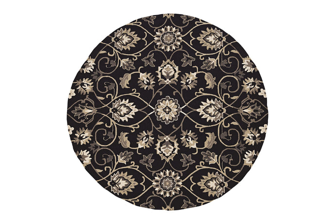 KAS Harbor Navy Manor Round Indoor/Outdoor Rug