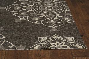 KAS Harbor Charcoal Courtyard Indoor/Outdoor Rug
