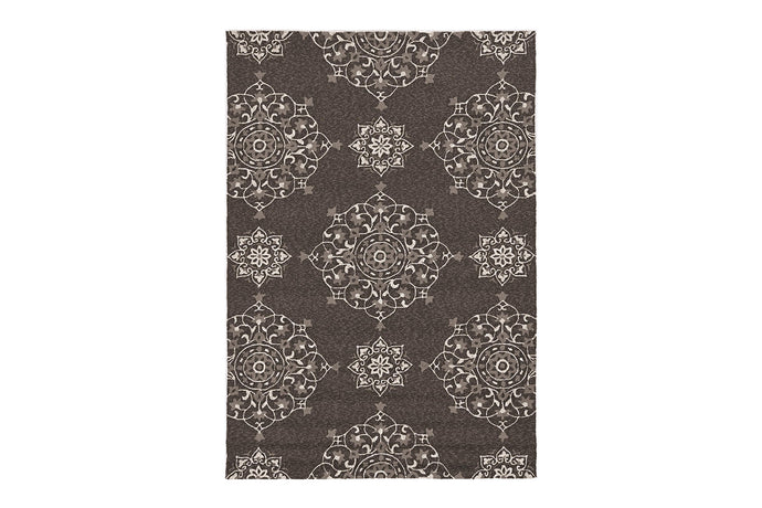 KAS Harbor Charcoal Courtyard Indoor/Outdoor Rug