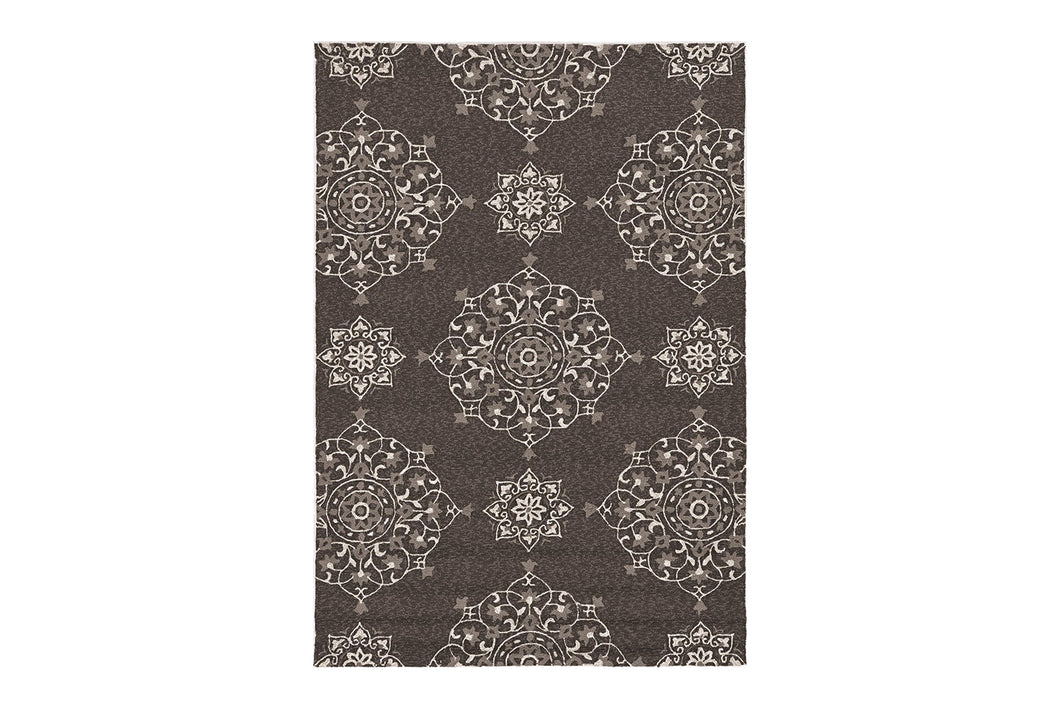 KAS Harbor Charcoal Courtyard Indoor/Outdoor Rug