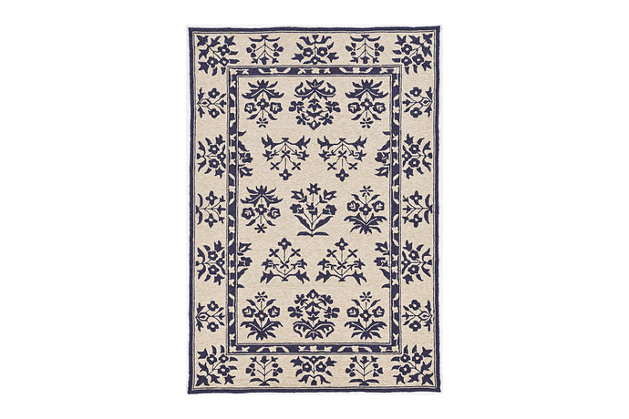 KAS Harbor Sand/Blue Haven Indoor/Outdoor Rug