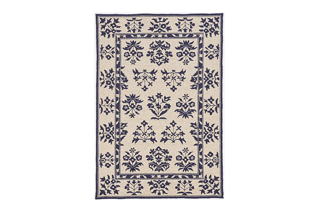KAS Harbor Sand/Blue Haven Indoor/Outdoor Rug