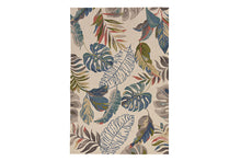 KAS Harbor Ivory/Teal Palms Indoor/Outdoor Rug