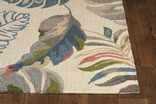 KAS Harbor Ivory/Teal Palms Indoor/Outdoor Rug