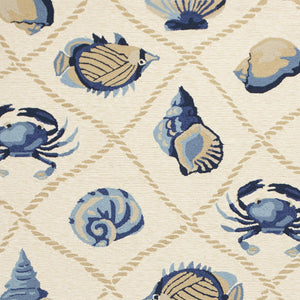 KAS Harbor Sand Seaside Round Indoor/Outdoor Rug