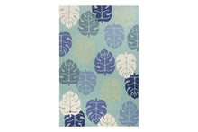 KAS Harbor Turquoise Palms Indoor/Outdoor Rug