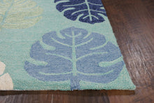KAS Harbor Turquoise Palms Indoor/Outdoor Rug