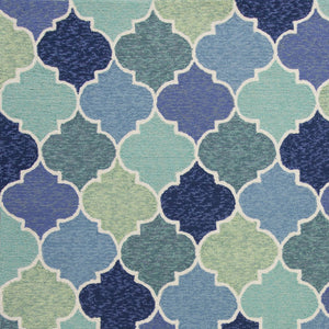 KAS Harbor Blue Stella Round Indoor/Outdoor Rug