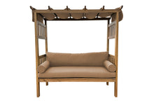 Huntington Teak Arbor Bench. Sunbrella Cushion.