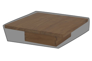 Hermosa 30"x30" Teak Outdoor End Table WeatherMAX Outdoor Weather Cover