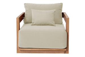 Hermosa Teak Outdoor Club Chair. Sunbrella Cushion