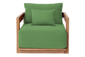 Hermosa Teak Outdoor Club Chair. Sunbrella Cushion
