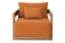 4 pc Hermosa Teak Deep Seating Loveseat 49" Coffee Table. Sunbrella Cushion