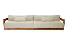 Hermosa Teak Outdoor Deluxe Sofa. Sunbrella Cushion