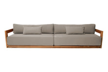 Hermosa Teak Outdoor Deluxe Sofa. Sunbrella Cushion