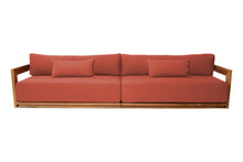 Hermosa Teak Outdoor Deluxe Sofa. Sunbrella Cushion